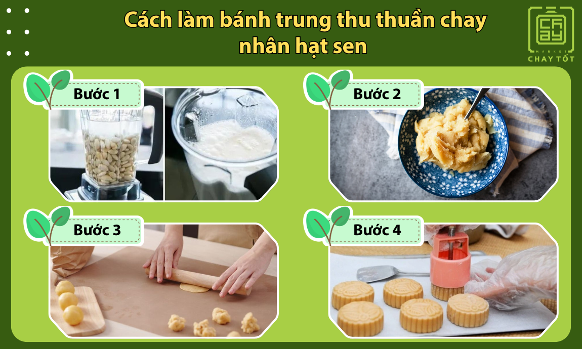 Cách làm bánh chay nhân hạt sen thanh mát, dịu ngọt