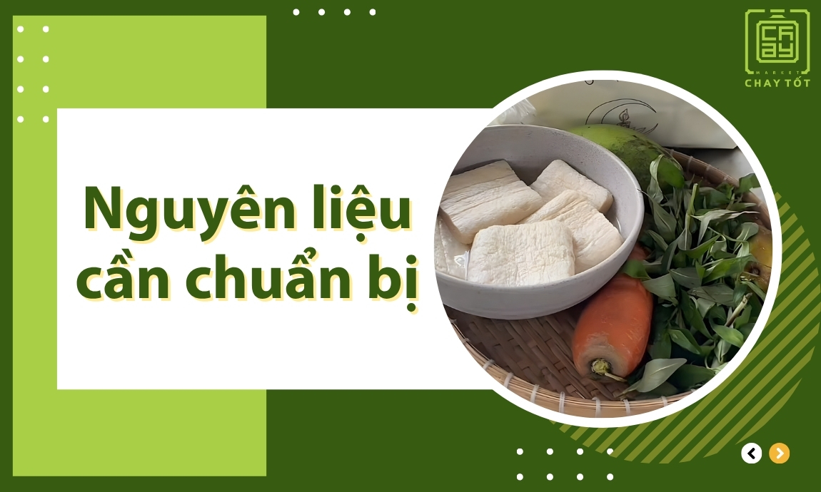 Nguyên liệu cần chuẩn bị làm gỏi sườn non chay