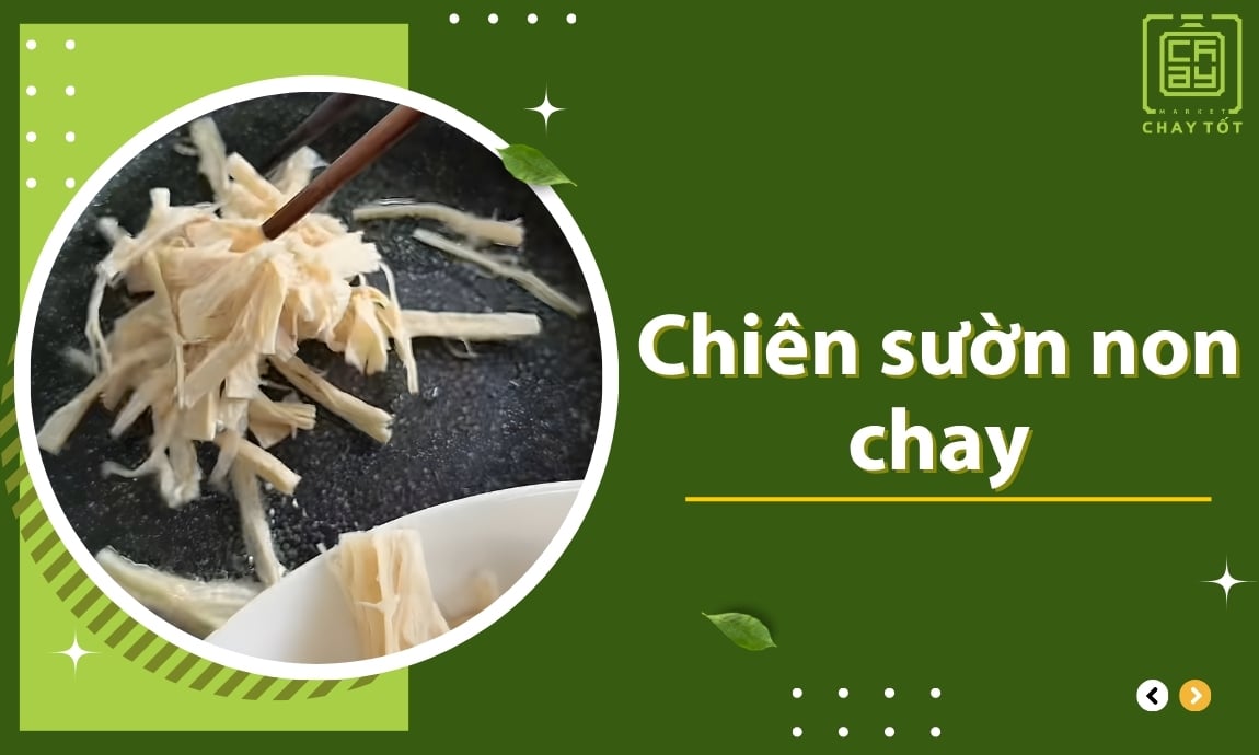Chiên sườn non chay