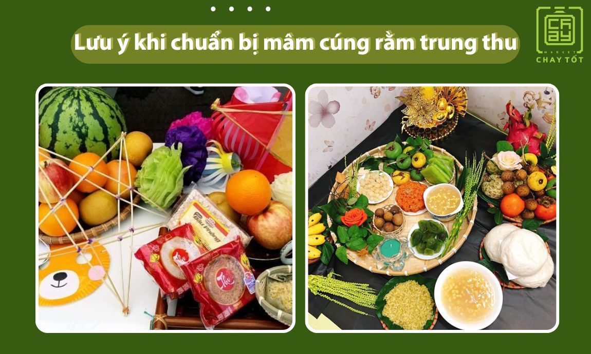 Lưu ý khi chuẩn bị mâm cúng rằm trung thu mâm cúng đẹp, tươm tất