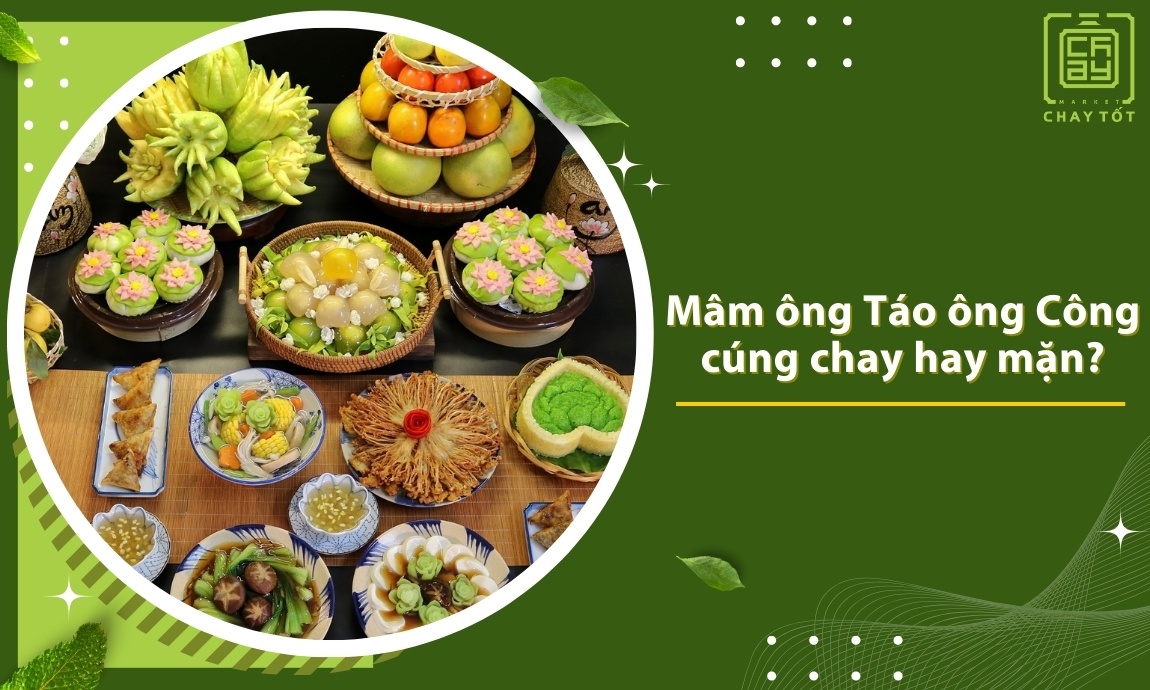 Mâm ông Táo ông Công cúng chay hay mặn là đúng nhất