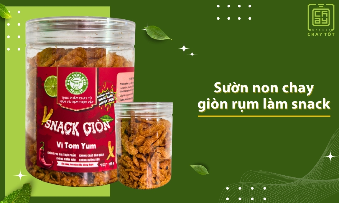 Sườn non chay giòn rụm làm snack