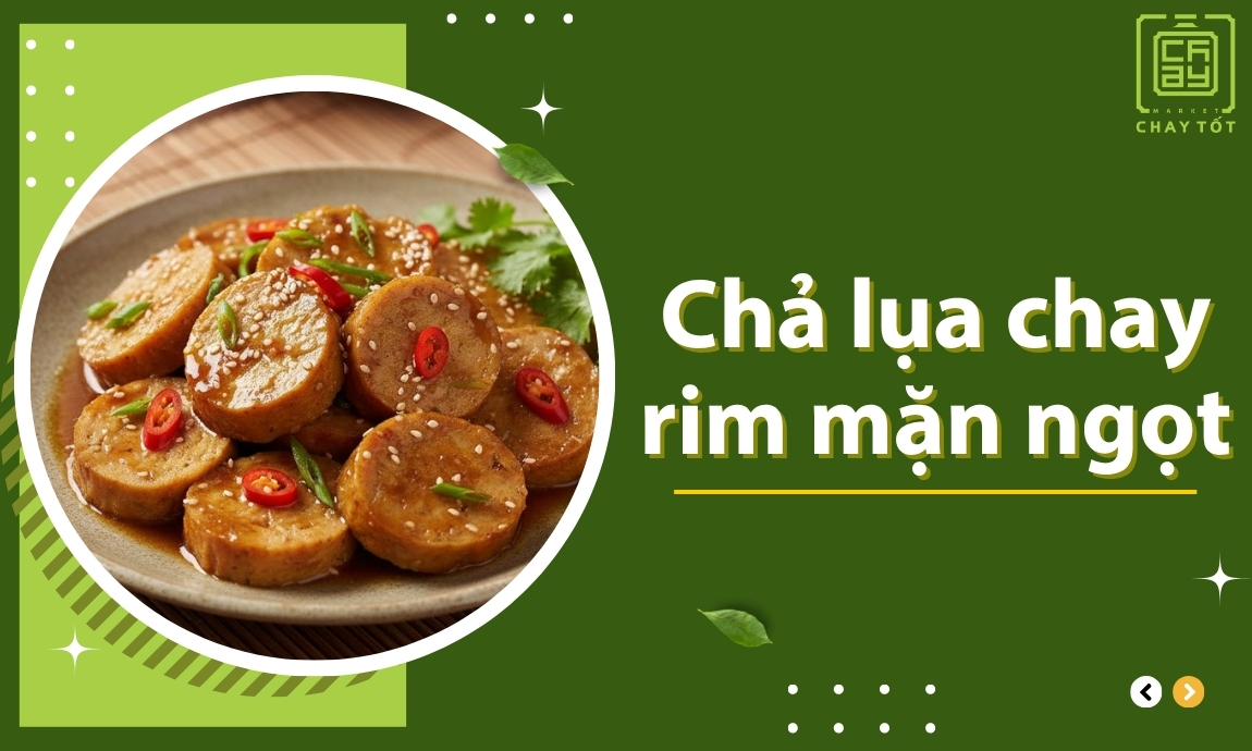 Chả lụa chay rim mặn ngọt