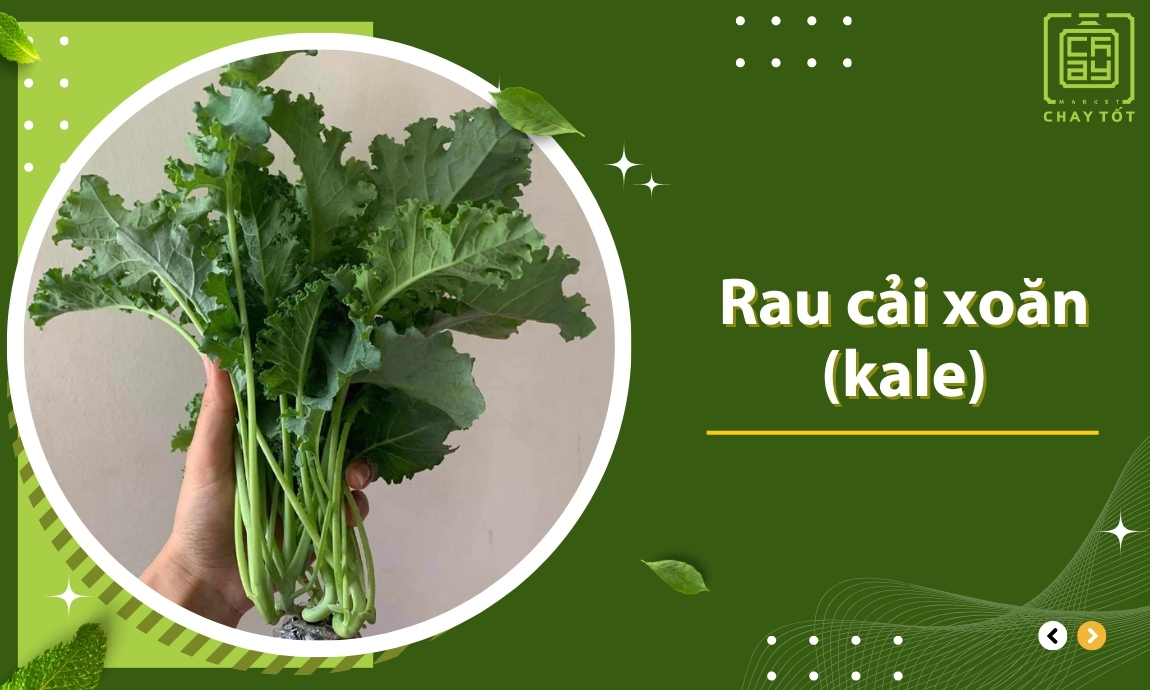 Rau cải xoăn thực phẩm chay nhiều canxi