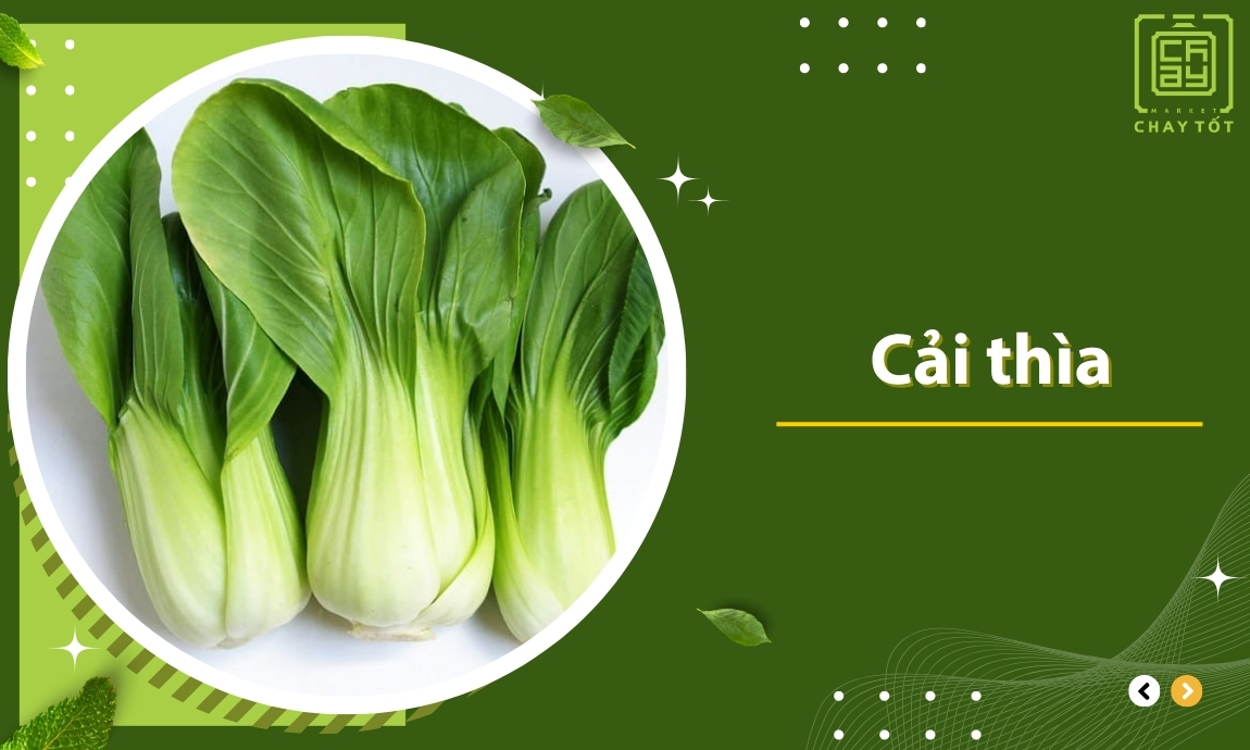 Cải thìa thực phẩm chay nhiều canxi