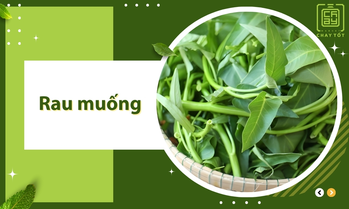 Rau muống thực phẩm chay nhiều canxi