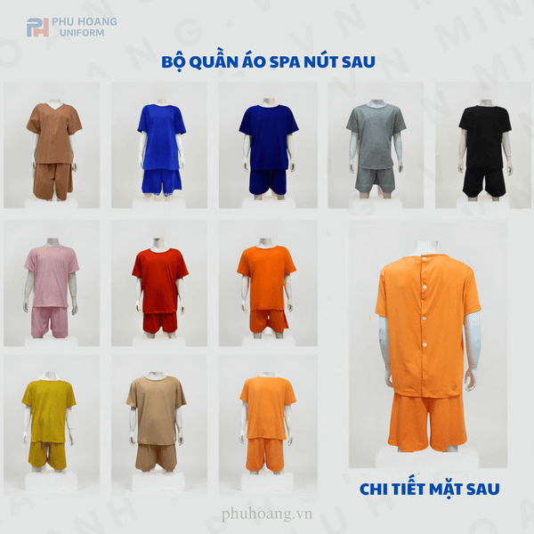 Đồng Phục Spa Nút Sau