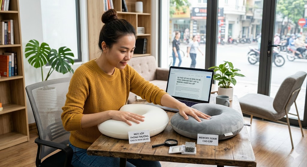 Sự thật về Cao su non giá rẻ: Cách phân biệt mút xốp thông thường và Memory Foam cao cấp