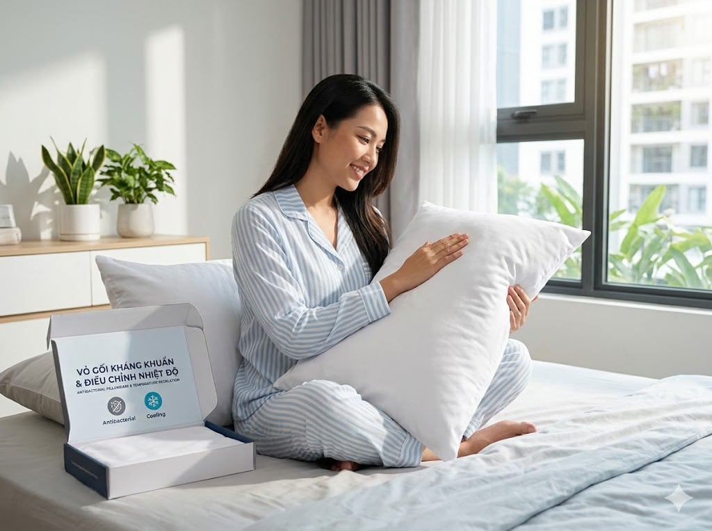 Nhiệt Độ Giấc Ngủ & Công Nghệ Vỏ Gối Kháng Khuẩn: Chìa Khóa Cho Giấc Ngủ Sâu và Khỏe Mạnh