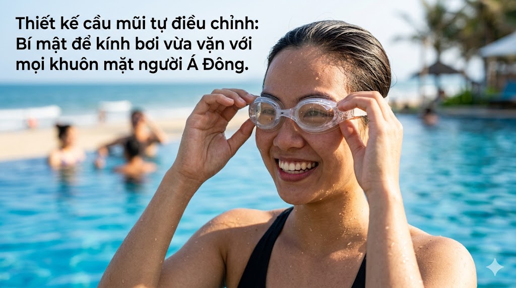 Thiết Kế Cầu Mũi Tự Điều Chỉnh Kính Bơi: Bí Mật Phù Hợp Mọi Khuôn Mặt Á Đông