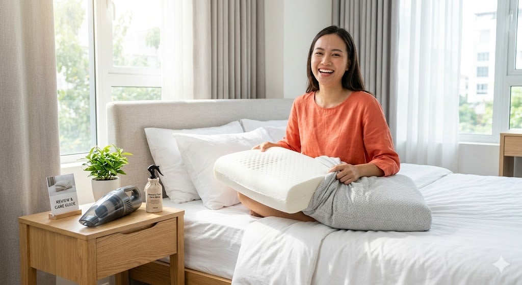 Hướng dẫn chi tiết cách vệ sinh và bảo quản gối Memory Foam từ Chuyên gia Comfy