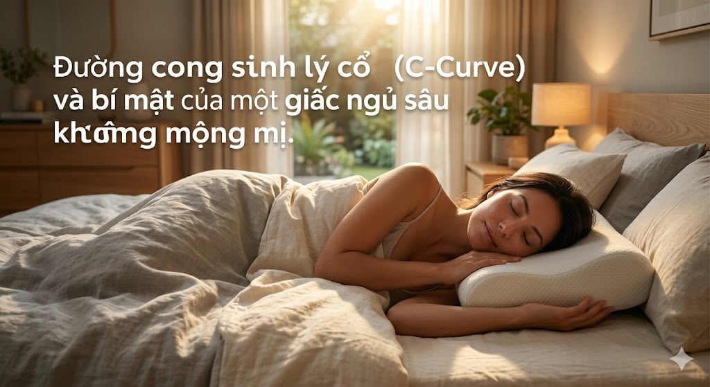 Đường cong sinh lý cổ (C-Curve): Chìa khóa vàng cho giấc ngủ sâu không mộng mị