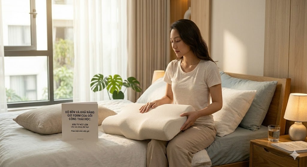 Độ bền và khả năng giữ form của gối công thái học: Đầu tư thông minh cho sức khỏe bền vững