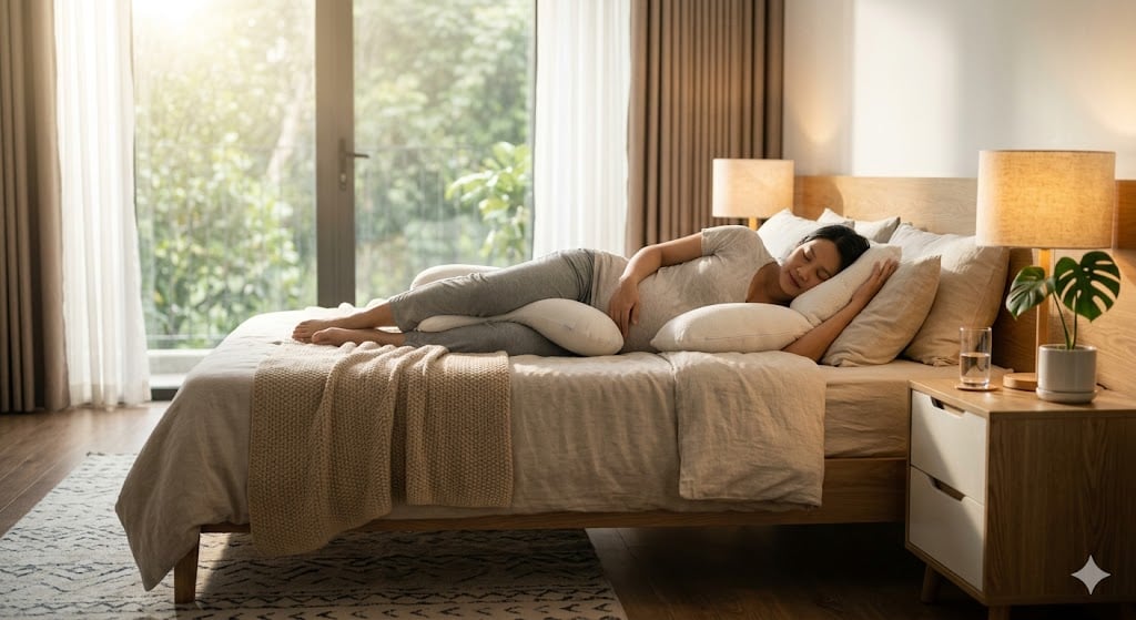 Phụ nữ mang thai và giấc ngủ: Tầm quan trọng của việc nâng đỡ cột sống đúng cách - Chuyên gia Comfy