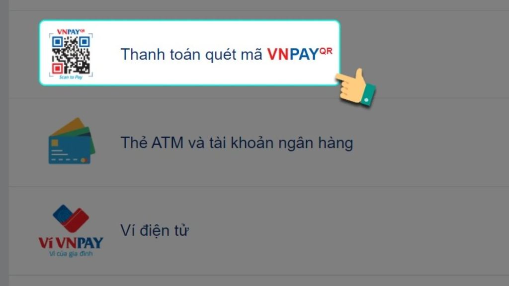 chọn hình thức thanh toán ví VN Pay để mua thẻ Garena