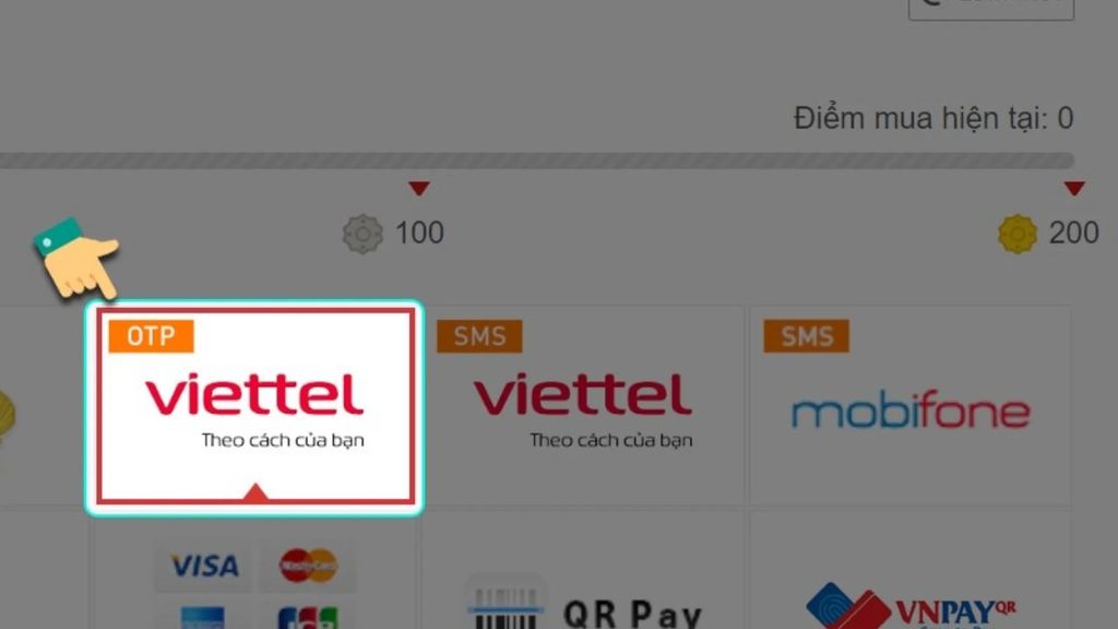 cách mua thẻ garena bằng thẻ cào điện thoại