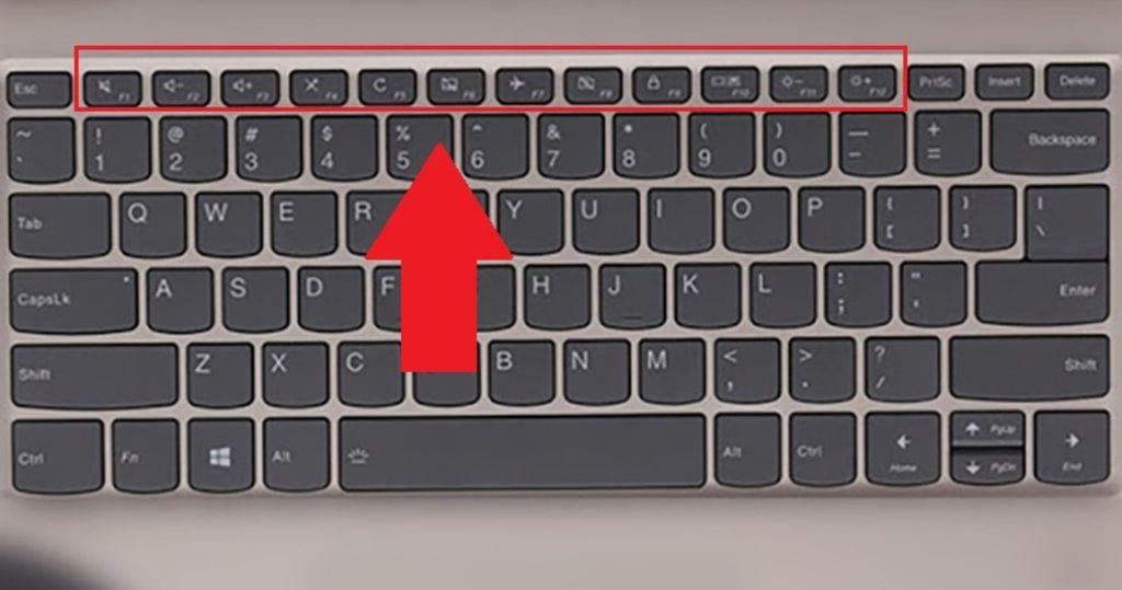 sử dụng phím để bật đèn laptop lenovo