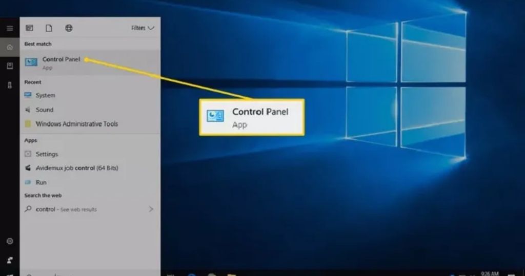 cài đặt mật khẩu bằng control panel