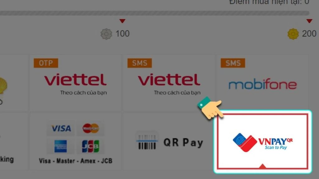 mua thẻ garena qua ví VN Pay
