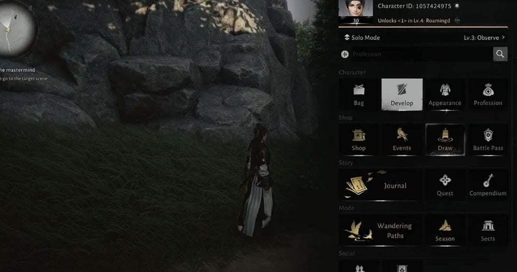 tương tác và mở khóa để sử dụng kỹ năng cảm nhận gió trong Where Winds Meet