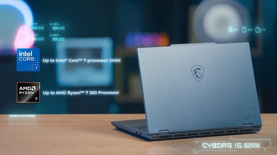 Laptop MSI Cyborg trang bị cấu hình linh hoạt tùy chỉnh