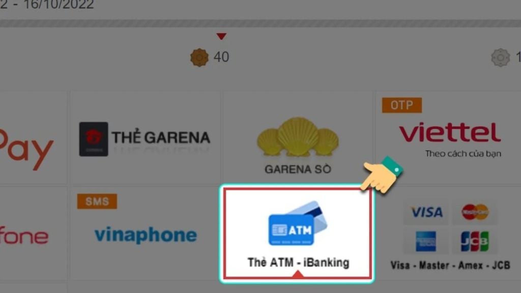 mua thẻ garena bằng ngân hàng