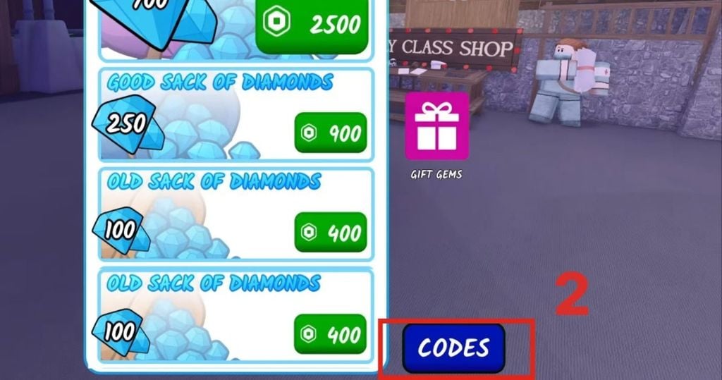 Chọn code để mở bảng mã code 99 Nights in the Forest