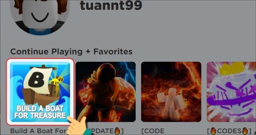 tìm game Build A Boat For Treasure để nhập code