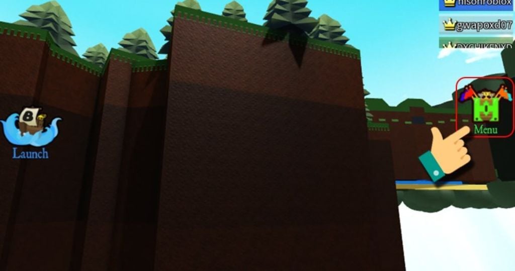 chọn menu trong giao diện để nhập code