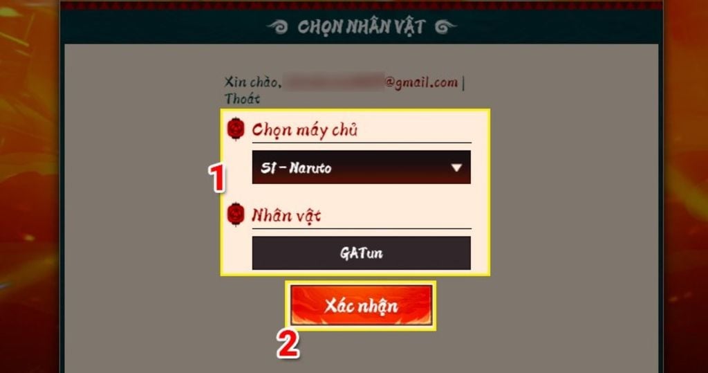 đăng nhập game huyền thoại nhẫn giả