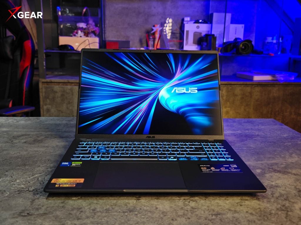 màn hình laptop ASUS V16 V3607 16 inch tuy nhiên chất lượng màu chỉ đạt ở mức cơ sở