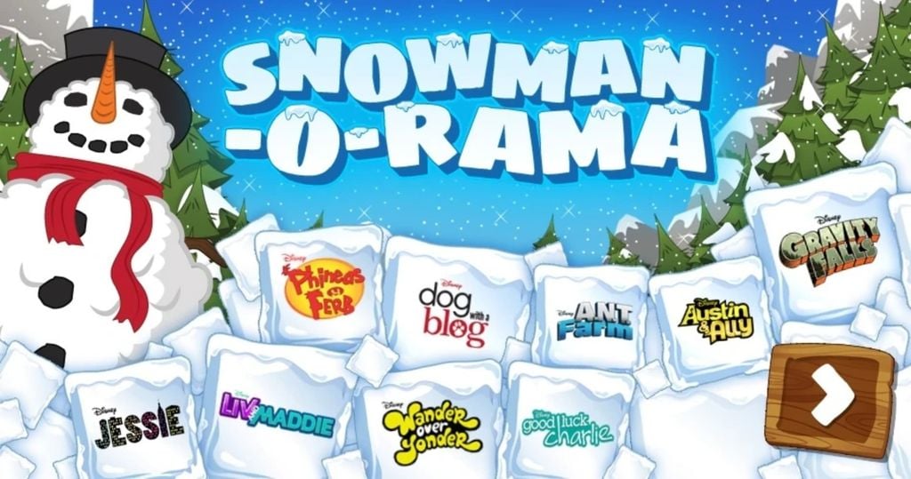 game click chuột Disney Snowman-O-Rama