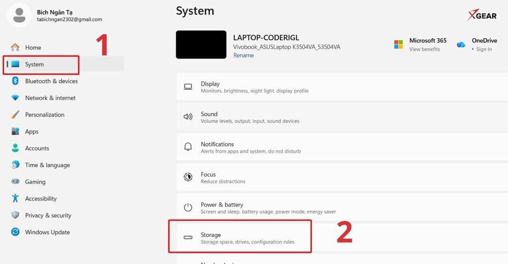 Kiểm tra bằng Storage để dọn ổ C