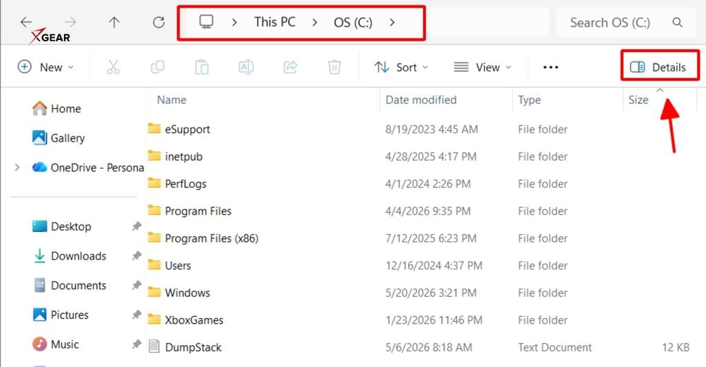 kiểm tra dung lượng file để dọn ổ C