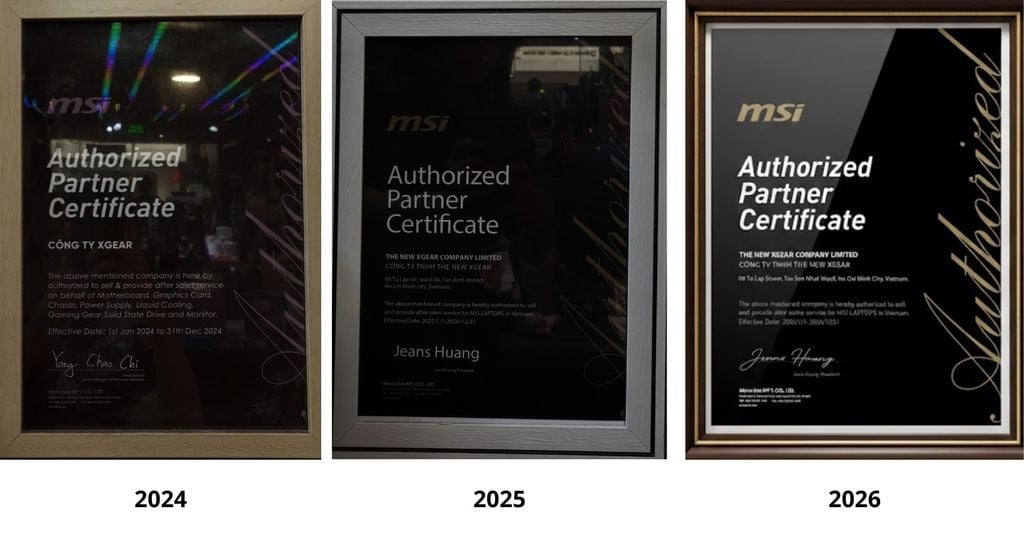 chứng nhận đối tác giữa MSI và xgear