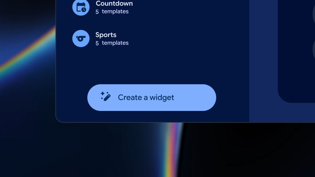tính năng tạo Widget trên Googlebook
