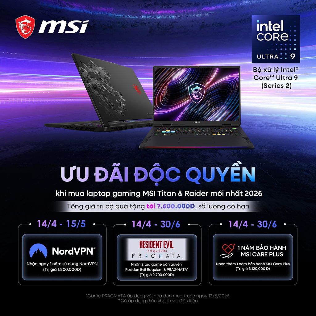 ưu đãi mua MSI Raider MSI Titan