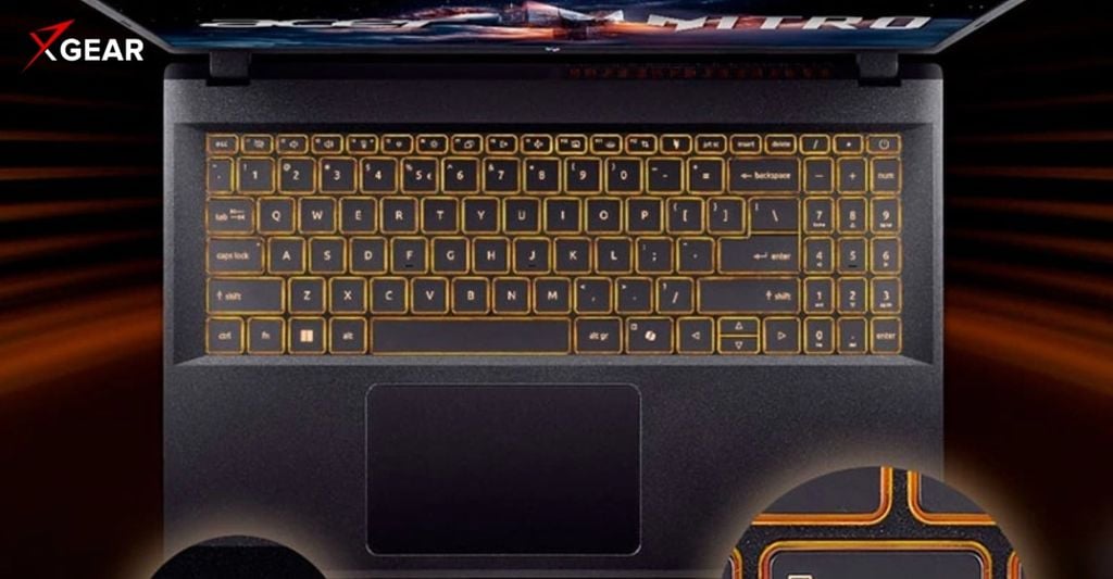 Laptop Gaming Acer Nitro V 15 ProPanel ANV15-52-59RR có bàn phím số bên phải