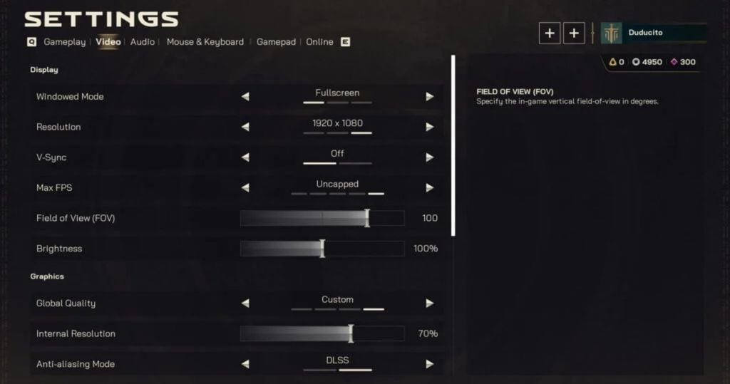 thiết lập hiển thị trên PC để tăng FPS khi chơi Highguard
