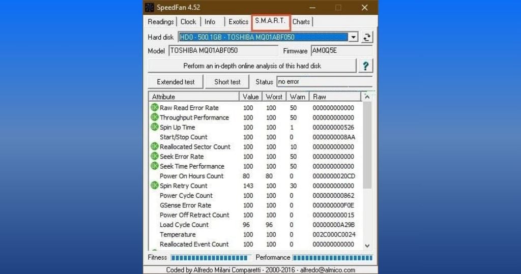 phần mềm SpeedFan kiểm tra nhiệt độ laptop