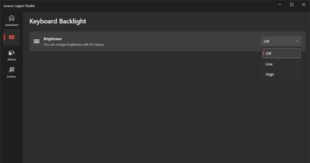 tùy chỉnh bàn phím laptop Lenovo bằng Legion Toolkit