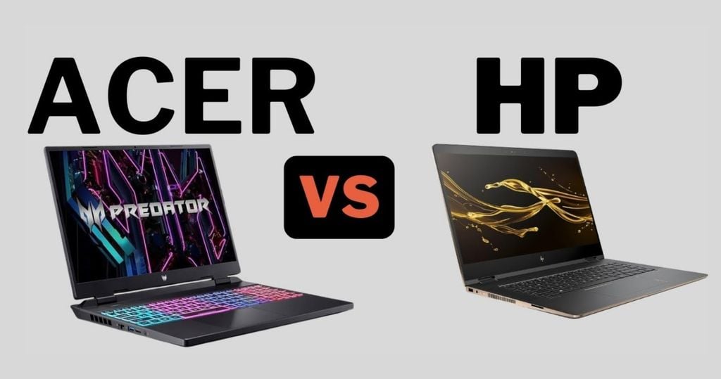 so sánh laptop hp và acer