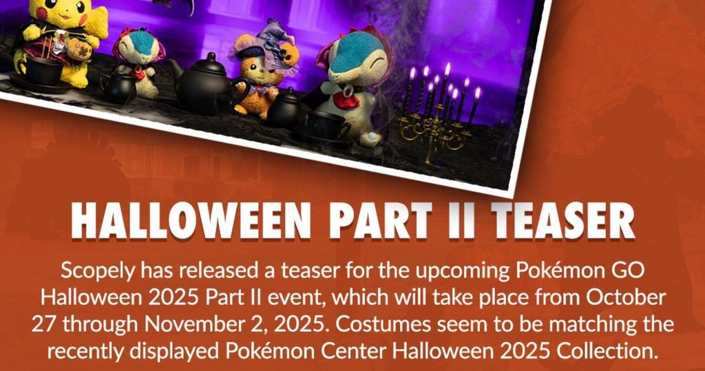 Thời gian diễn ra sự kiện Halloween Pokémon GO 2025