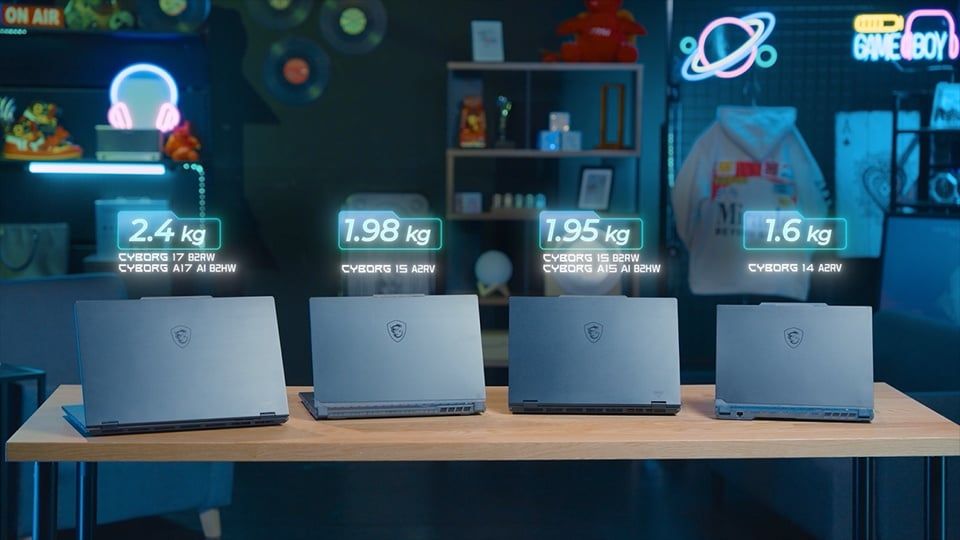 Laptop MSI Cyborg sở hữu đa dạng thiết kế
