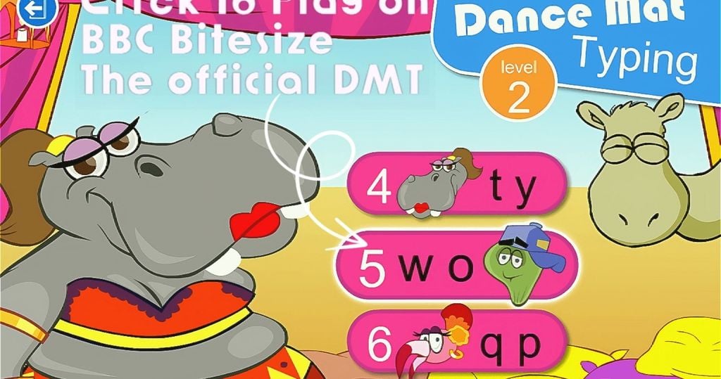 game luyện gõ bàn phím ​​Dance Mat Typing