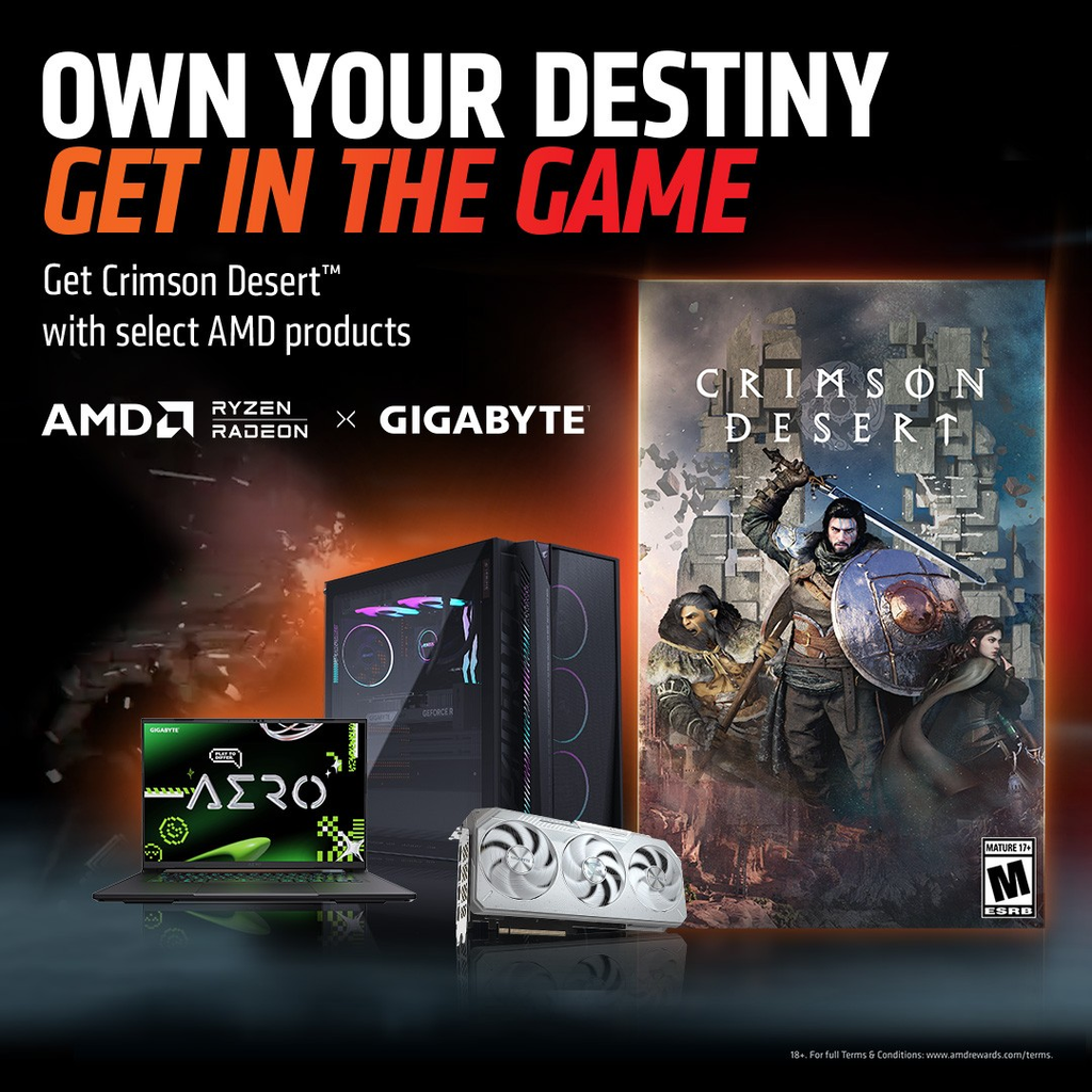 chương trình ưu đãi tặng code game do gigabyte và amd hợp tác