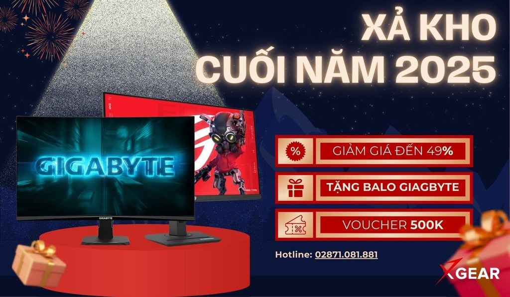 xgear xả kho màn hình ưu đãi lên đến 49%