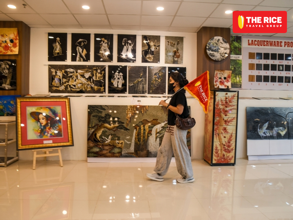Không gian tại xưởng sơn mài Đại Việt dưới Củ Chi mang đậm nét truyền thống Việt