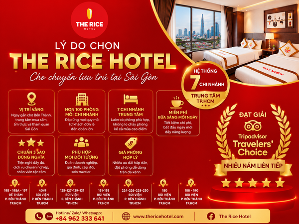 The Rice tự hào là khách sạn đáng trải nghiệm nhất cho mọi du khách