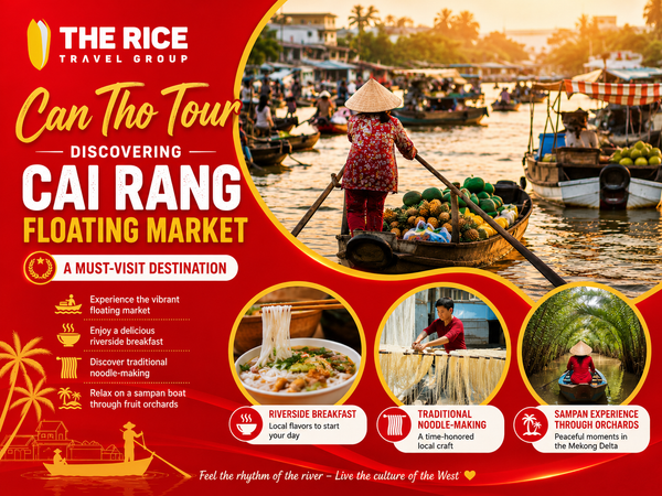 Can Tho - Cai Rang Floating Market Tour with The Rice Travel Group